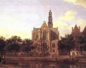 让 范 德 海登 : View of the Westerkerk, Amsterdam